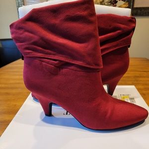 MIXIT, Women's Size 11 M, Red Suede Booties